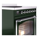 Nostalgie II Noblesse 30″ Induction Range (Triple Glass Door, Emerald Green, Chrome) view 5