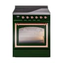 Nostalgie II Noblesse 30″ Induction Range (Triple Glass Door, Emerald Green, Copper) view 1