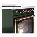 Nostalgie II Noblesse 30″ Induction Range (Triple Glass Door, Emerald Green, Copper) view 5