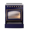 Nostalgie II Noblesse 30″ Induction Range (Triple Glass Door, Midnight Blue, Burnished) view 4