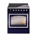 Nostalgie II Noblesse 30″ Induction Range (Triple Glass Door, Midnight Blue, Chrome) view 1