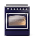 Nostalgie II Noblesse 30″ Induction Range (Triple Glass Door, Midnight Blue, Chrome) view 2