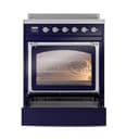 Nostalgie II Noblesse 30″ Induction Range (Triple Glass Door, Midnight Blue, Chrome) view 4