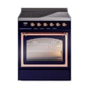Nostalgie II Noblesse 30″ Induction Range (Triple Glass Door, Midnight Blue, Copper) view 1