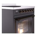 Nostalgie II Noblesse 30″ Induction Range (Triple Glass Door, Graphite Matte, Burnished) view 5