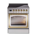 Nostalgie II Noblesse 30″ Induction Range (Triple Glass Door, Stainless Steel, Brass) view 1