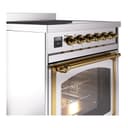 Nostalgie II Noblesse 30″ Induction Range (Triple Glass Door, Stainless Steel, Brass) view 5