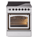 Nostalgie II Noblesse 30″ Induction Range (Triple Glass Door, White, Burnished) view 1