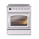Nostalgie II Noblesse 30″ Induction Range (Triple Glass Door, White, Chrome) view 2
