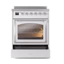Nostalgie II Noblesse 30″ Induction Range (Triple Glass Door, White, Chrome) view 4