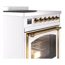 Nostalgie II Noblesse 30″ Induction Range (Triple Glass Door, White, Brass) view 5