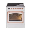 Nostalgie II Noblesse 30″ Induction Range (Triple Glass Door, White, Copper) view 1