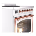 Nostalgie II Noblesse 30″ Induction Range (Triple Glass Door, White, Copper) view 5