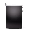 Nostalgie II Noblesse 30″ Induction Range (Solid Door, Glossy Black, Burnished) view 4