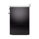 Nostalgie II Noblesse 30″ Induction Range (Solid Door, Glossy Black, Chrome) view 5