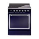 Nostalgie II Noblesse 30″ Induction Range (Solid Door, Midnight Blue, Chrome) view 1