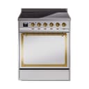 Nostalgie II Noblesse 30″ Induction Range (Solid Door, Stainless Steel, Brass) view 1