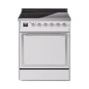 Nostalgie II Noblesse 30″ Induction Range (Solid Door, White, Chrome) view 1