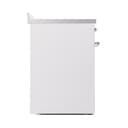 Nostalgie II Noblesse 30″ Induction Range (Solid Door, White, Brass) view 4
