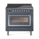 Nostalgie II Noblesse 36″ Induction Range   (Triple Glass Door, Blue Grey, Chrome) view 1