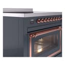 Nostalgie II Noblesse 36″ Induction Range   (Triple Glass Door, Blue Grey, Copper) view 5