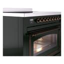 Nostalgie II Noblesse 36″ Induction Range   (Triple Glass Door, Emerald Green, Burnished) view 5