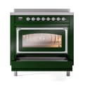 Nostalgie II Noblesse 36″ Induction Range   (Triple Glass Door, Emerald Green, Chrome) view 4