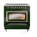 Nostalgie II Noblesse 36″ Induction Range   (Triple Glass Door, Emerald Green, Copper) view 4