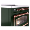 Nostalgie II Noblesse 36″ Induction Range   (Triple Glass Door, Emerald Green, Copper) view 5