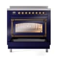 Nostalgie II Noblesse 36″ Induction Range   (Triple Glass Door, Midnight Blue, Burnished) view 4