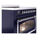 Nostalgie II Noblesse 36″ Induction Range   (Triple Glass Door, Midnight Blue, Chrome) view 5