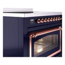 Nostalgie II Noblesse 36″ Induction Range   (Triple Glass Door, Midnight Blue, Copper) view 5