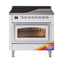 Nostalgie II Noblesse 36″ Induction Range   (Triple Glass Door, RAL, Chrome) view 1