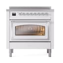 Nostalgie II Noblesse 36″ Induction Range   (Triple Glass Door, RAL, Chrome) view 2
