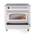 Nostalgie II Noblesse 36″ Induction Range   (Triple Glass Door, RAL, Chrome) view 4