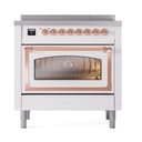 Nostalgie II Noblesse 36″ Induction Range   (Triple Glass Door, RAL, Copper) view 2