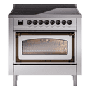 Nostalgie II Noblesse 36″ Induction Range   (Triple Glass Door, Stainless Steel, Burnished) view 1