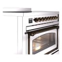 Nostalgie II Noblesse 36″ Induction Range   (Triple Glass Door, Stainless Steel, Burnished) view 5