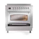 Nostalgie II Noblesse 36″ Induction Range   (Triple Glass Door, Stainless Steel, Chrome) view 4