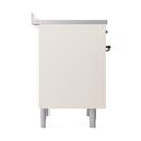 Nostalgie II Noblesse 36″ Induction Range   (Solid Door, Antique White, Burnished) view 4