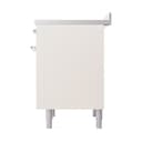 Nostalgie II Noblesse 36″ Induction Range   (Solid Door, Antique White, Chrome) view 5