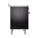 Nostalgie II Noblesse 36″ Induction Range   (Solid Door, Glossy Black, Burnished) view 4