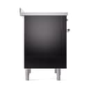 Nostalgie II Noblesse 36″ Induction Range   (Solid Door, Glossy Black, Chrome) view 4