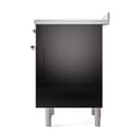 Nostalgie II Noblesse 36″ Induction Range   (Solid Door, Glossy Black, Chrome) view 5