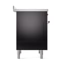 Nostalgie II Noblesse 36″ Induction Range   (Solid Door, Glossy Black, Copper) view 4