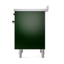 Nostalgie II Noblesse 36″ Induction Range   (Solid Door, Emerald Green, Burnished) view 5