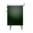 Nostalgie II Noblesse 36″ Induction Range   (Solid Door, Emerald Green, Chrome) view 5