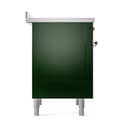 Nostalgie II Noblesse 36″ Induction Range   (Solid Door, Emerald Green, Copper) view 4