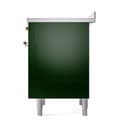 Nostalgie II Noblesse 36″ Induction Range   (Solid Door, Emerald Green, Copper) view 5