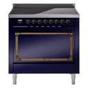 Nostalgie II Noblesse 36″ Induction Range   (Solid Door, Midnight Blue, Burnished) view 1